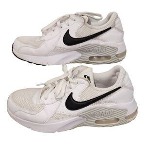 Women's Nike Air Max Excee White Black Grey Sneaker Shoes Size 8 CD5432-101 GUC